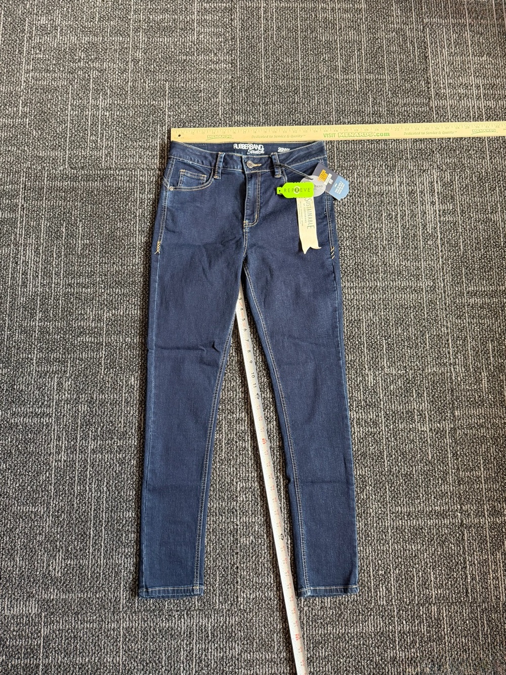 Rubberband Stretch Women's Navy Jeans Size 28 NWT